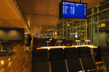 Hall d'arrivée de l'aéroport de Stockholm en Suède