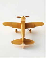 wooden plane isolated on white