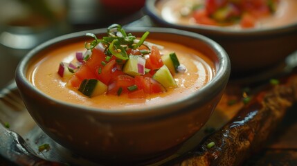 Belizean cuisine. Salmorejo and gazpacho are cold cream soups based on tomatoes.