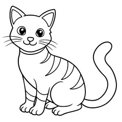 cat  line art silhouette vector illustration svg file