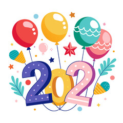 202 balloons style illustrations