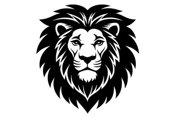 Lion head silhouette vector illustration