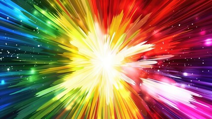 Obraz premium abstract colorful background with rays and beams of light. Vector illustration