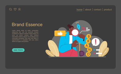 Brand Essence concept. Flat vector illustration
