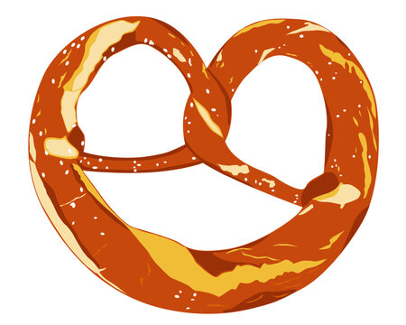 Pretzel vector illustration. Special international pretzel day.
