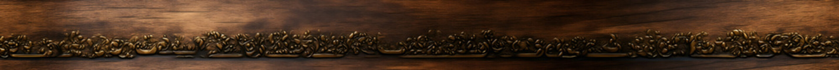 texture edging brass and wood strip, antique, shiny - Powered by Adobe