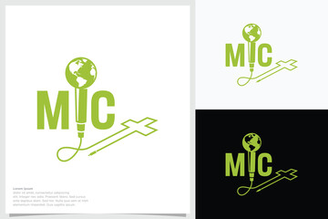 vector logo karaoke Live reportage conceptual logo