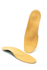 Orthopedic insole isolated on white background. Treatment and prevention of foot diseases