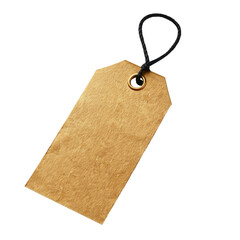 Blank Gold Tag on Transparent