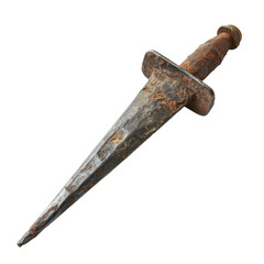 Fototapeta premium Ancient Rusty Dagger Isolated
