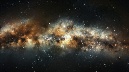 Panorama milky way galaxy with stars and space dust in the universe - obrazy, fototapety, plakaty