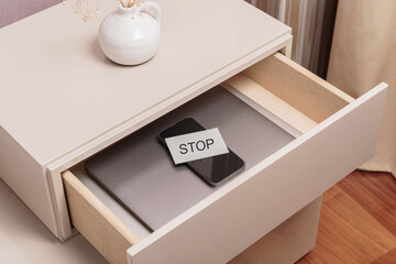 Digital gadgets are in separate drawer
