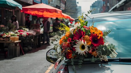 flowers in the street