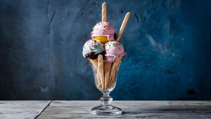 ice cream in a glass
