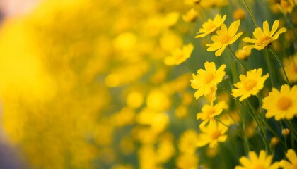 Obraz premium Floral Radiance: Bright Yellow Flowers Backdrop