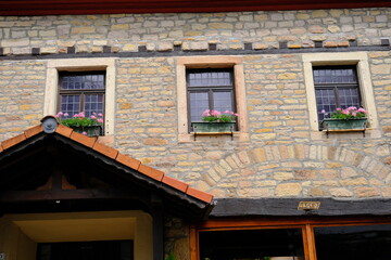 old house facade bricks