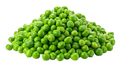 Fresh green peeled peas isolated on Transparent background.