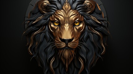 A majestic logo icon featuring a regal lion's head with a flowing mane.