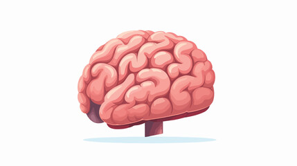 Human brain icon over white background vector illus