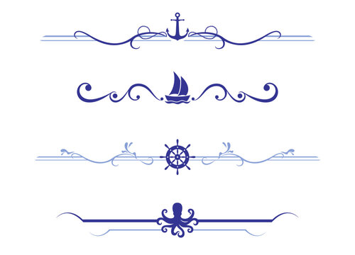 A set of nautical maritime themed dividers
