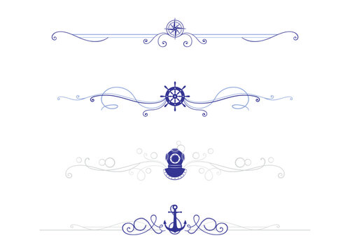A set of nautical maritime themed dividers
