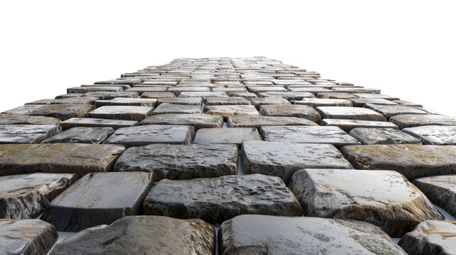 Cobblestone Path Perspective View