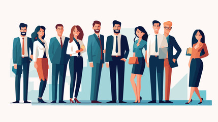 Icon of business people vector design flat cartoon