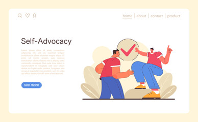 Self Advocacy concept. Flat vector illustration