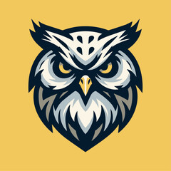 Fototapeta premium Owl Vector Mascot Logo: Captivating, Customizable Sports Emblem for Dynamic Team Identity