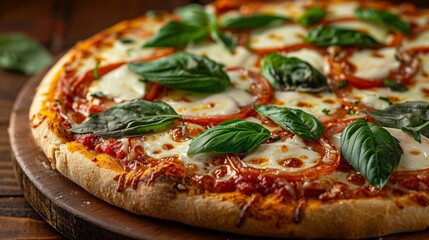 Simplicity and Beauty of Margherita Pizza, generative ai
