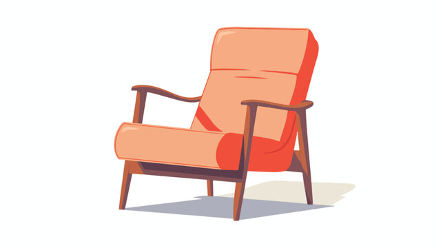 Illustration of a chair on a white background flat