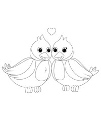 Love Bird Coloring Page