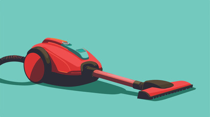 Illustration of a close up vacuum cleaner flat cart