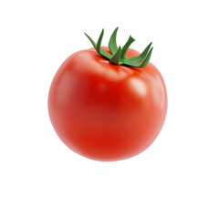 Tomato 3D icon isolate. Tomato on white background. Tomatoes top view, side view. Cartoon vegetable, pomodoro food and beverage