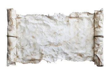 Antique Parchment Scroll Isolated