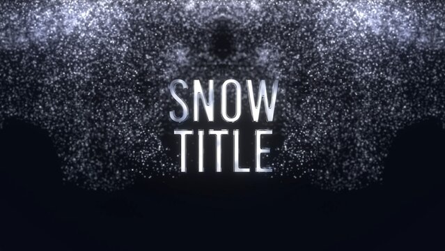 Snowy Text Winter Snowing Title Intro