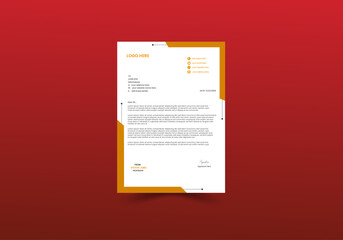 Modern business and corporate letterhead template.
