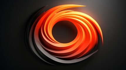 An abstract logo icon resembling a flowing, dynamic spiral.
