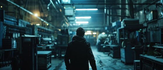 Obraz premium Through the lens of the camera, the factory takes on a cinematic quality, each frame a snapshot of life in motion. It is a world unto itself, a microcosm of industry and innovation.