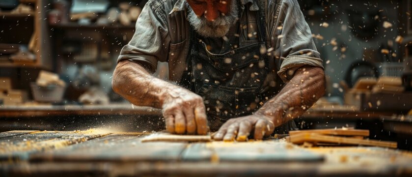 The worker's hands are a blur of motion as he deftly maneuvers each piece into place, his movements fluid and precise. It is a dance of craftsmanship, a symphony of creation unfolding before our eyes.