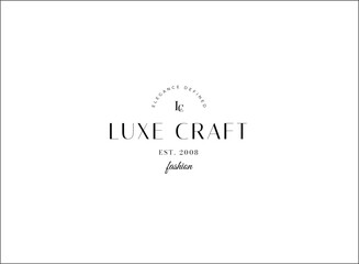 Minimal and Aesthetic typography logo template for company and beauty business