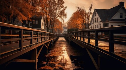 bridge in the town 8k photography, ultra HD
