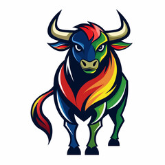 Modern, Bull, Vector, Logo, Illustration, Strong, 