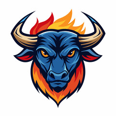 Modern, Bull, Vector, Logo, Illustration, Strong, 