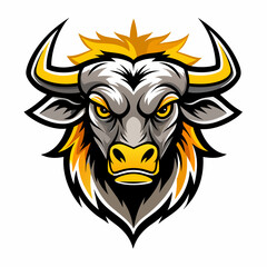 Modern, Bull, Vector, Logo, Illustration, Strong, 