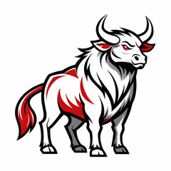 Modern, Bull, Vector, Logo, Illustration, Strong, 