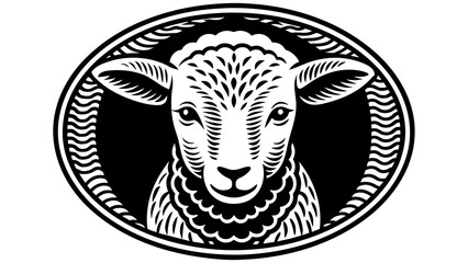 a-ram-icon-in-circle-logo vector illustration