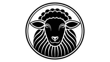 a--sheep-icon-in-circle-logo vector illustration