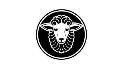 a--sheep-icon-in-circle-logo vector illustration
