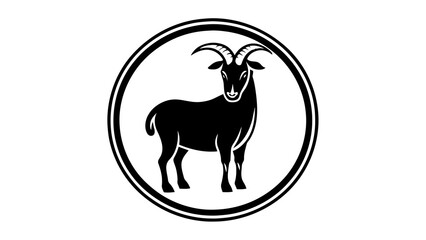 a--goat-icon-in-circle-logo vector illustration